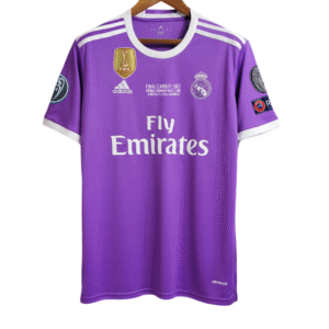 Camiseta Retro Real Madrid 16/17 2ª Equipación – Edición Final Champions League talla niño